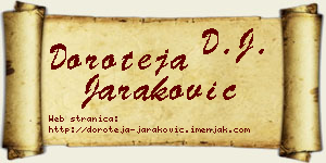 Doroteja Jaraković vizit kartica